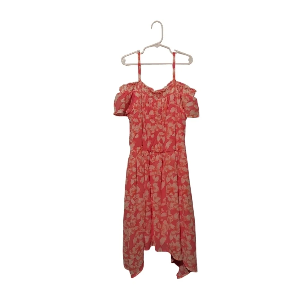 Floral Dress Size 14 Spring Summer Maxi Asymmetrical Hem Children's Place Church
